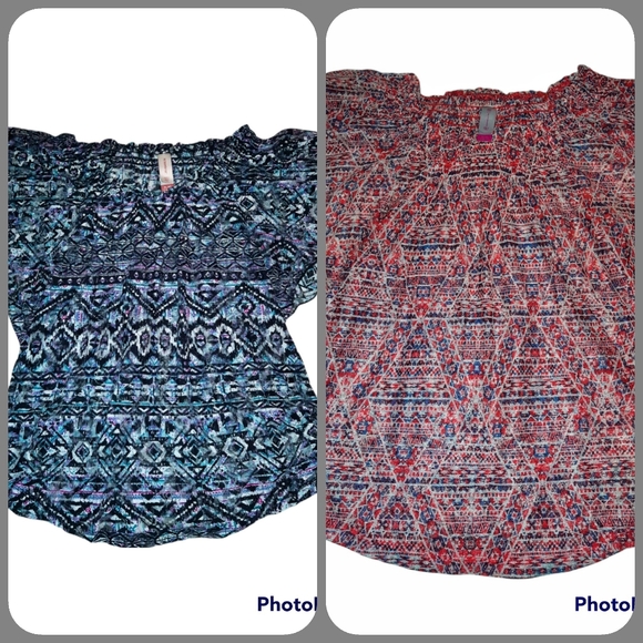 BUNDLE OF 2 | NO BOUNDARIES SHEER LACE TOP W/BATWING SLEEVES | XL {15-17} - Picture 2 of 14